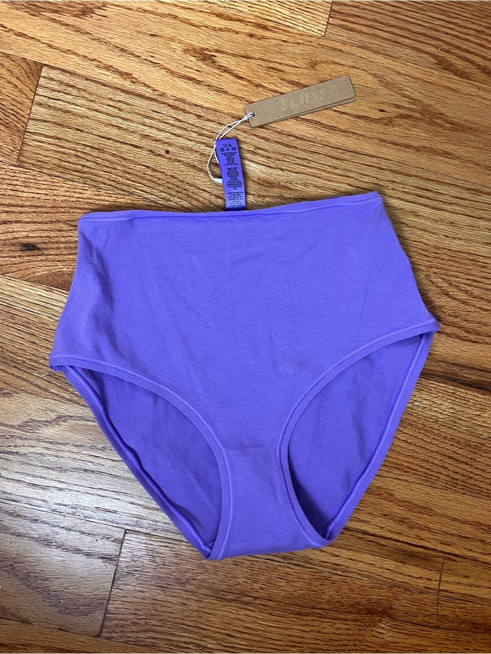 Skims Cotton Jersey Full  High Waist Brief Ultra Violet Size S NWT